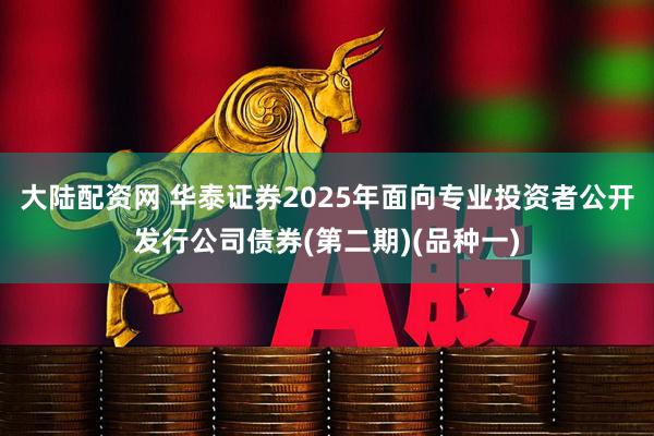 大陆配资网 华泰证券2025年面向专业投资者公开发行公司债券(第二期)(品种一)